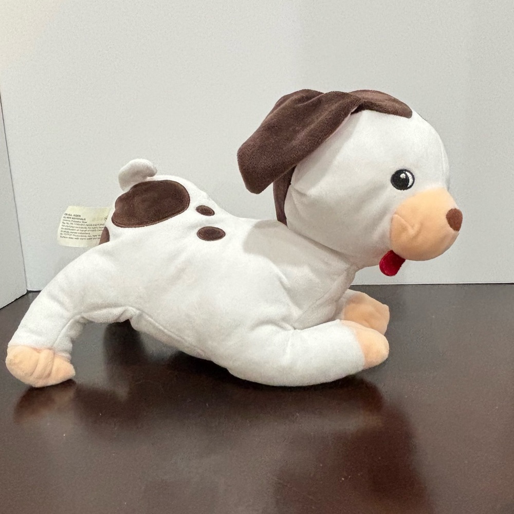 White and Brown Dog Plush